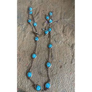 Costume Necklace Evil Eye Blue